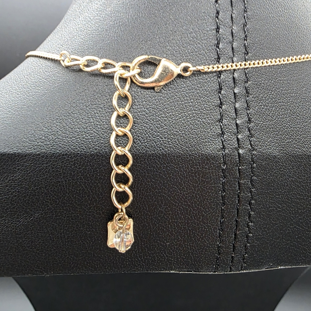 RLM Soho Gold Teardrop Necklace with Green Stone - Picture 4 of 8